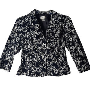 Allison Taylor Black and White Swirl print jacket
